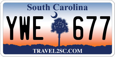 SC license plate YWE677
