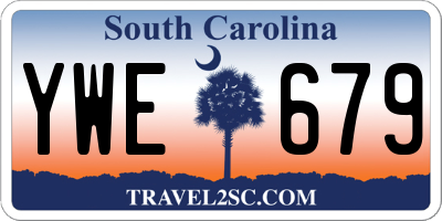 SC license plate YWE679