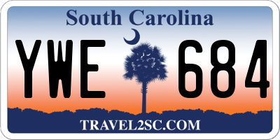 SC license plate YWE684