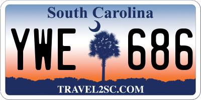 SC license plate YWE686