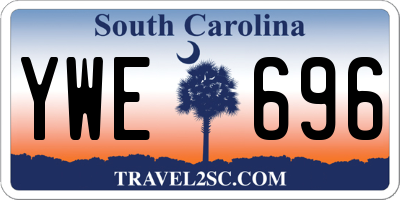 SC license plate YWE696