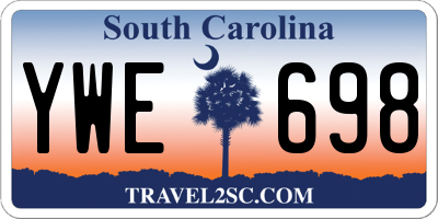 SC license plate YWE698