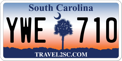 SC license plate YWE710