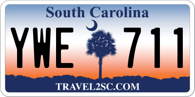 SC license plate YWE711