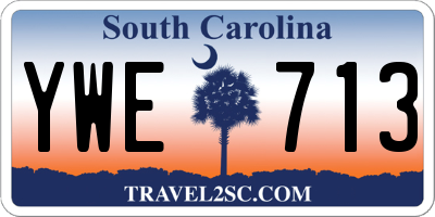SC license plate YWE713