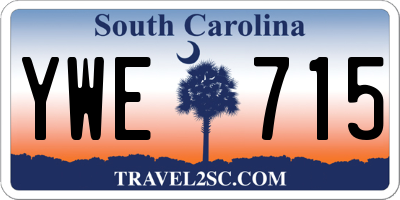 SC license plate YWE715