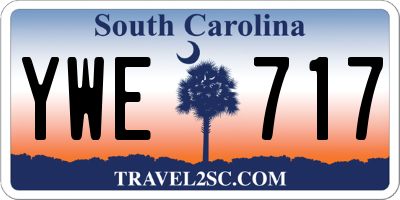 SC license plate YWE717