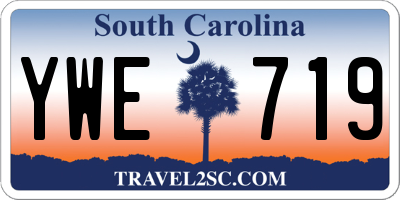 SC license plate YWE719