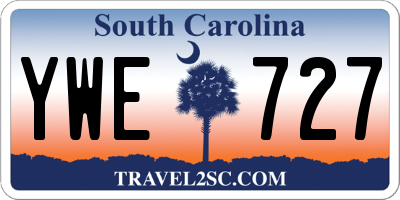 SC license plate YWE727