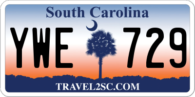 SC license plate YWE729