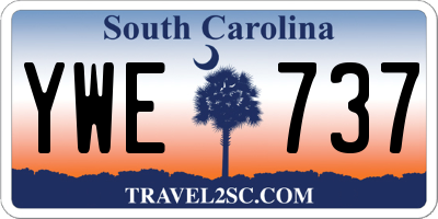 SC license plate YWE737