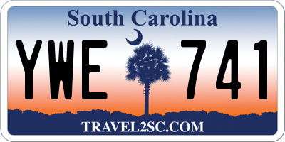 SC license plate YWE741
