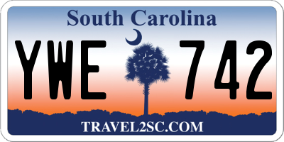 SC license plate YWE742