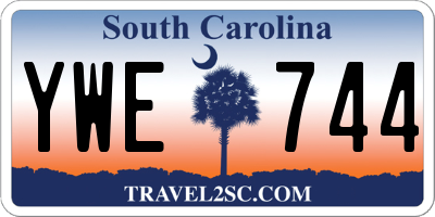 SC license plate YWE744
