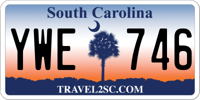 SC license plate YWE746