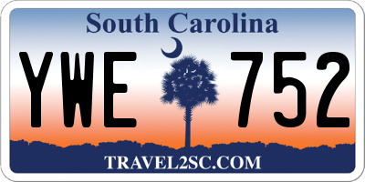 SC license plate YWE752