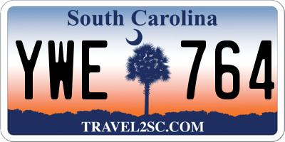 SC license plate YWE764