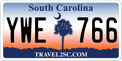 SC license plate YWE766