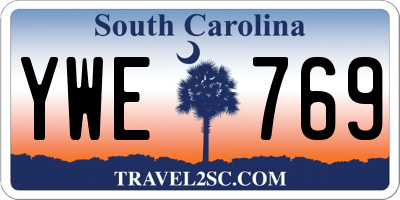 SC license plate YWE769