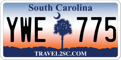 SC license plate YWE775