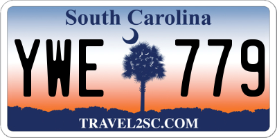SC license plate YWE779