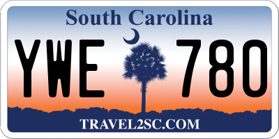 SC license plate YWE780