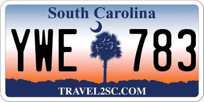 SC license plate YWE783
