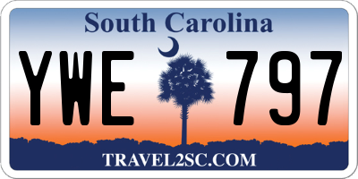 SC license plate YWE797