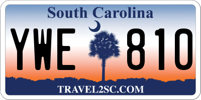 SC license plate YWE810