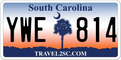 SC license plate YWE814