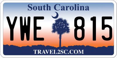 SC license plate YWE815