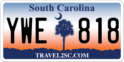 SC license plate YWE818