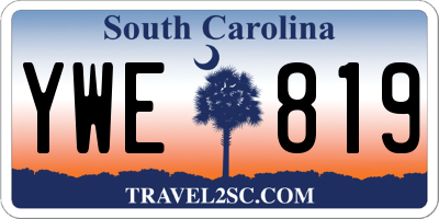 SC license plate YWE819