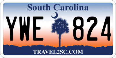SC license plate YWE824