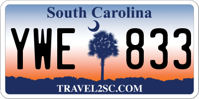 SC license plate YWE833