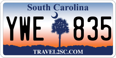 SC license plate YWE835
