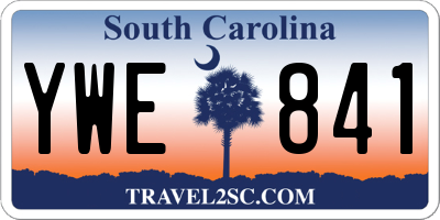SC license plate YWE841