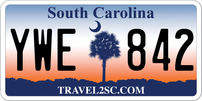 SC license plate YWE842