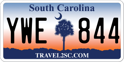 SC license plate YWE844