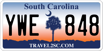 SC license plate YWE848