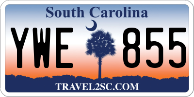 SC license plate YWE855