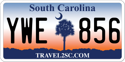 SC license plate YWE856