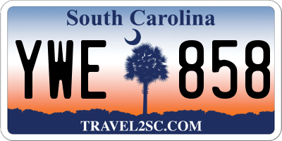 SC license plate YWE858