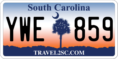 SC license plate YWE859