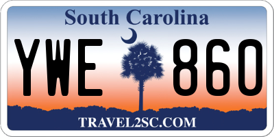 SC license plate YWE860