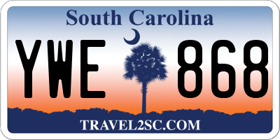SC license plate YWE868