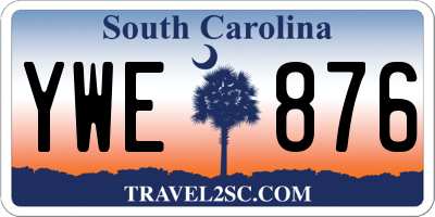 SC license plate YWE876