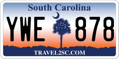 SC license plate YWE878
