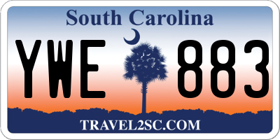 SC license plate YWE883