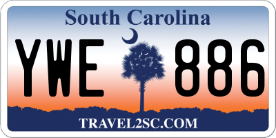 SC license plate YWE886